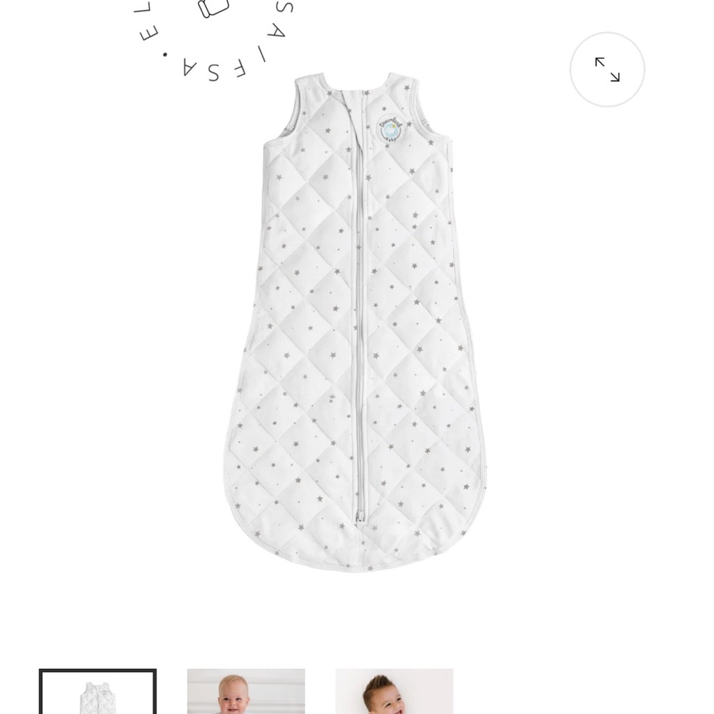 White Quilted Kids Sleeping Bag